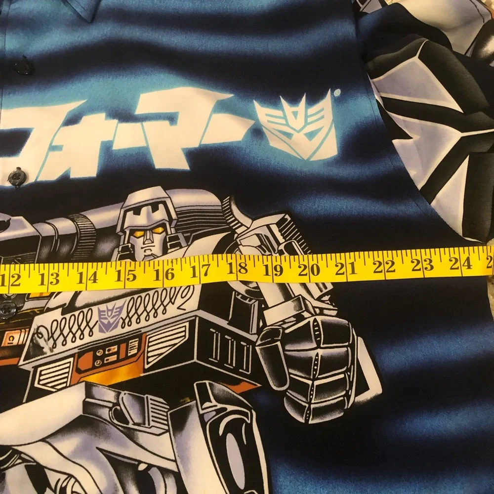 Vintage Y2K Transformers button up Allover print / bowling style Shirt - Picture 6 of 8
